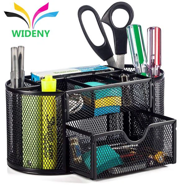 Tổ chức bàn kim loại lưới với ngăn kéo