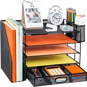 người tổ chức bàn với ngăn kéo